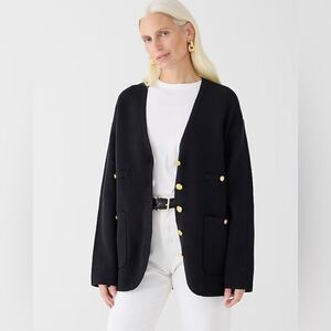 J Crew Long V-Neck Sweater Blazer NWT